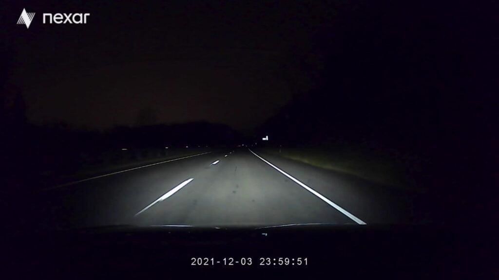 Nexar Beam GPS review nighttime footage