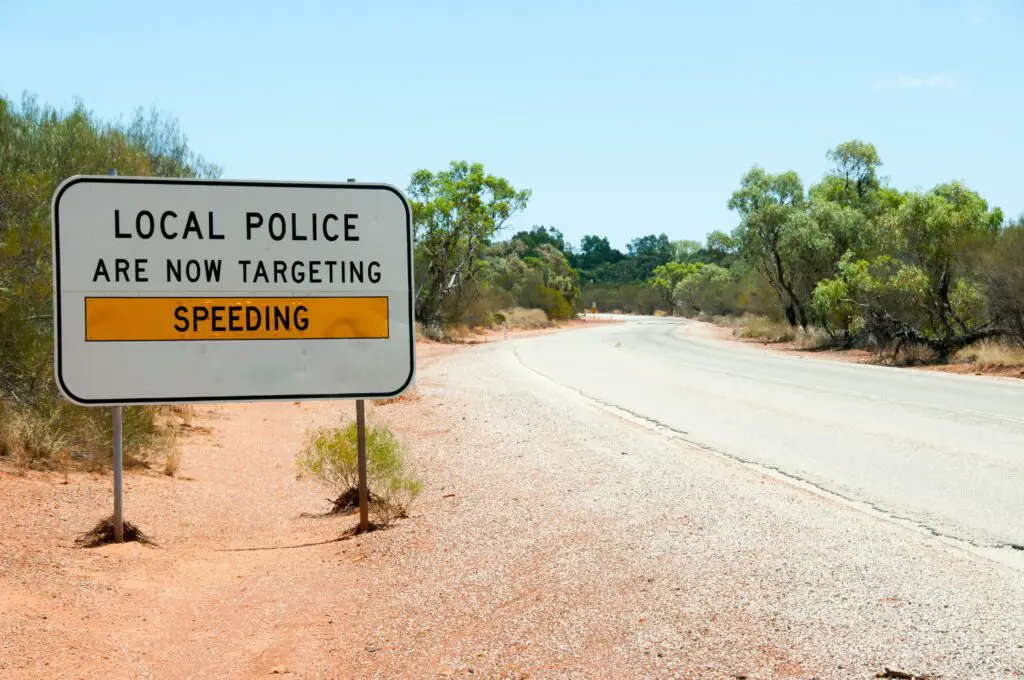 Police Speeding Sign